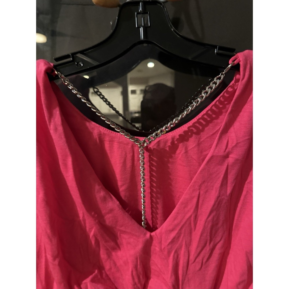 New With Tags‎ Women's Elegant Small Hot Pink Dress By Prinbara - Picture 4 of 6